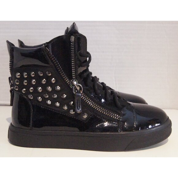 Giuseppe Zanotti Spike Metallic Studded Sneaker - Picture 4 of 16